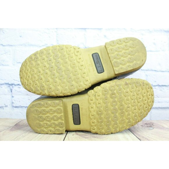 LL Bean 8" Unlined Round Toe Ankle Brown Leather Duck Boots Lace Up Size 9 M - Picture 12 of 12